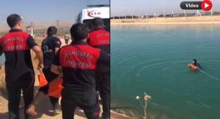Adres yine Urfa! Kanala atlayan genci itfaiye kurtardı
