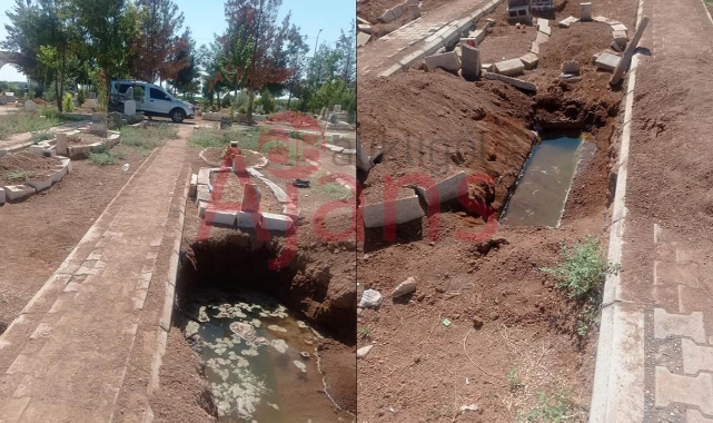 Suruç'ta ölüler mezarda yüzmeye başladı