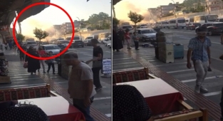 Urfa'nın göbeğinde araç yangını