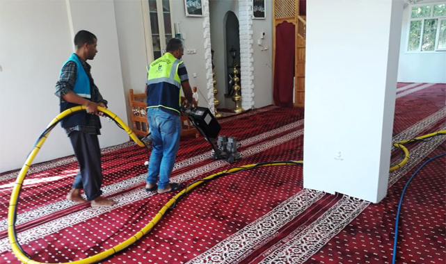 Viranşehir’de ibadethaneler daha hijyenik bir hale getiriliyor