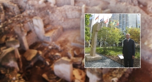 Cumhurbaşkanı Erdoğan New York'taki Göbeklitepe anıtını gezdi