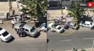 Karaköprü'de kavga: Sopalar havada uçuştu