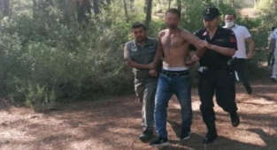 Orman yakmaya çalışan şahıs yakalandı