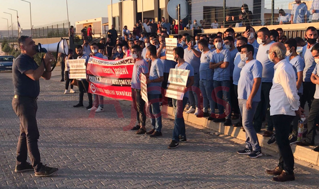 Şanlıurfa’da fabrika işçileri eylem yaptı