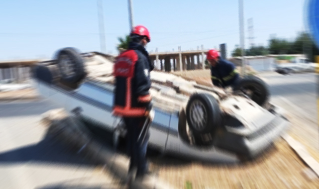 Şanlıurfa'da kontrolden çıkan otomobil devrildi: Yaralılar var