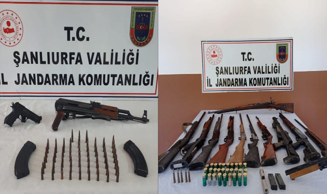 Urfa'da operasyon: Tüfek ve mühimmat ele geçirildi