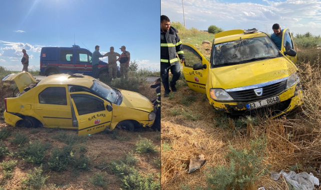 Urfa'da ticari taksi kaza yaptı: Yaralılar var