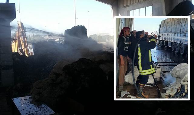 Akçakale sınır kapısında araç yangını