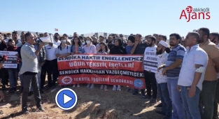 Şanlıurfa'da işten çıkarılan işçiler eylem başlattı