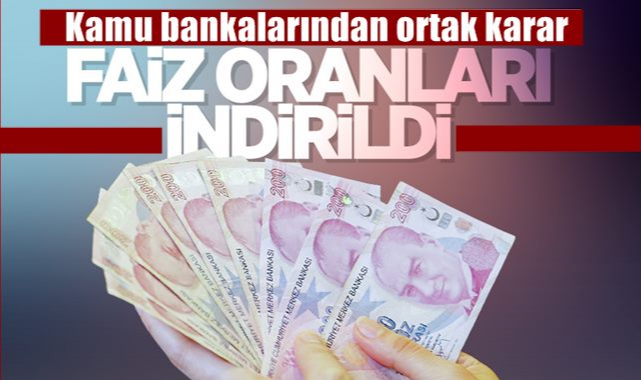 Kamu bankaları faiz indirimine gitti