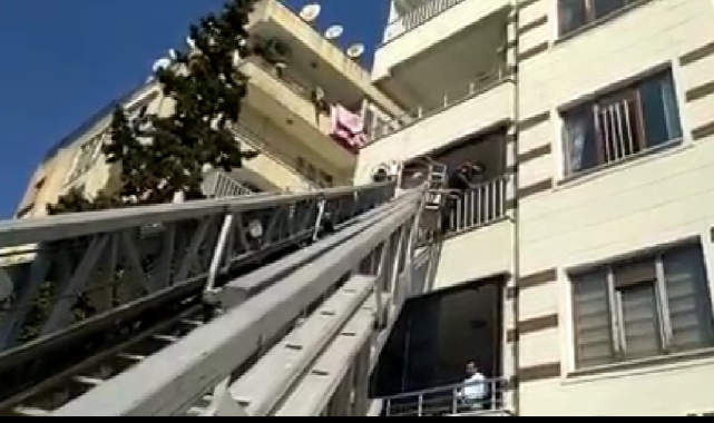 Şanlıurfa’da 3 çocuk apartmanda mahsur kaldı