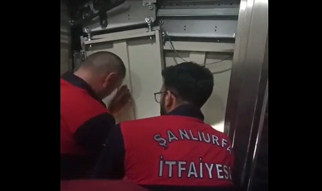 Şanlıurfa’da asansörde mahsur kalan genç kız kurtarıldı