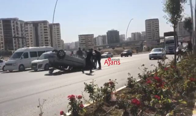 Şanlıurfa'da feci kaza! Takla atarak durabildi