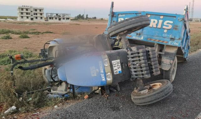Şanlıurfa'da kamyon traktöre çarptı: 1 ölü