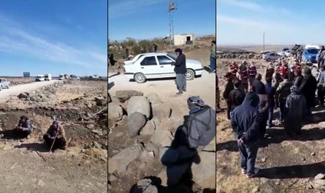 Siverek'te yolu yapılmayan köylülerden eylem