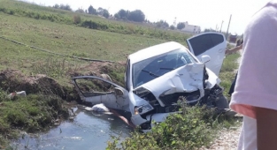 Suruç’ta otomobil ile at arabası çarpıştı