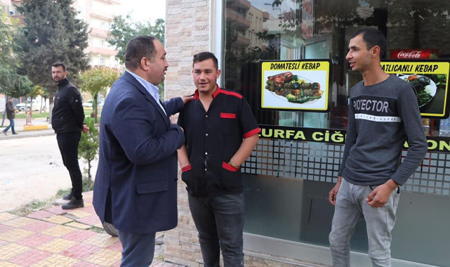 Ekinci Viranşehir esnafını dinliyor