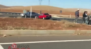 GAP Havalimanı mevkiinde trafik kazası