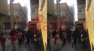 Haliliye'de yangın! İtfaiye damdan müdahale etti