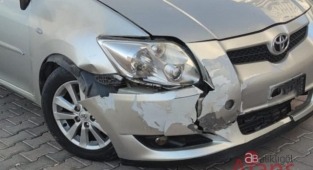 Köpeğe çarpmamak için kaza yaptı