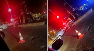 Maşuk'ta kontrolden çıkan araçlar birbirine girdi