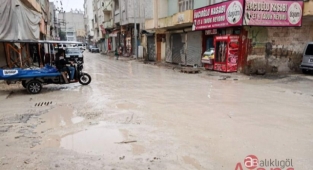 Suruç Mızar Caddesi çamur deryasına döndü