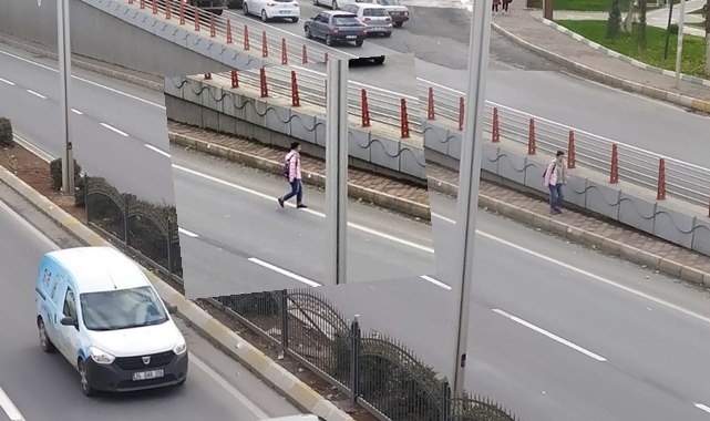 Haliliye'de bir kadın kendini ve sürücüleri tehlikeye attı