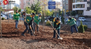 Karaköprü’de yeşillendirme çalışmaları devam ediyor
