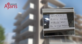 Şanlıurfa’da apartmanın girişinde ilginç ‘hırsız’ uyarısı: Yan binaya gelmiş