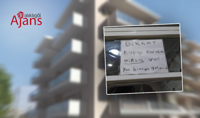 Şanlıurfa’da apartmanın girişinde ilginç ‘hırsız’ uyarısı: Yan binaya gelmiş