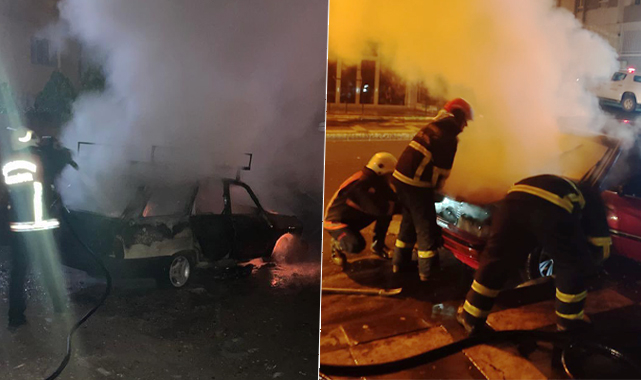 Şanlıurfa’da iki otomobil yandı