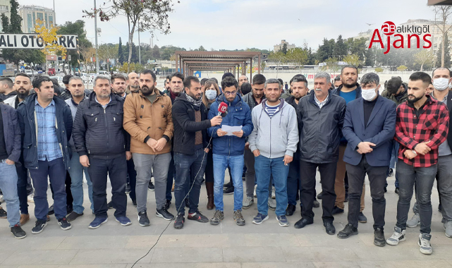 Şanlıurfa'da işlerini geri isteyen tekstil işçileri süresiz eylem başlattı