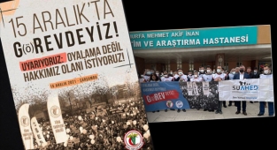 Şanlıurfa’da sağlıkçılar grev yaptı