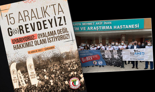 Şanlıurfa’da sağlıkçılar grev yaptı