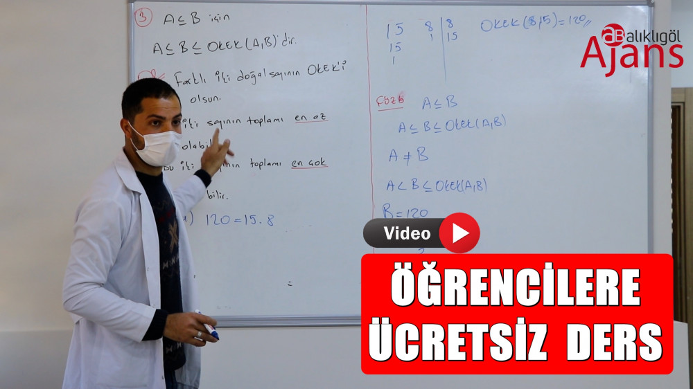 Karaköprü'de öğrencilere matematik desteği veriliyor