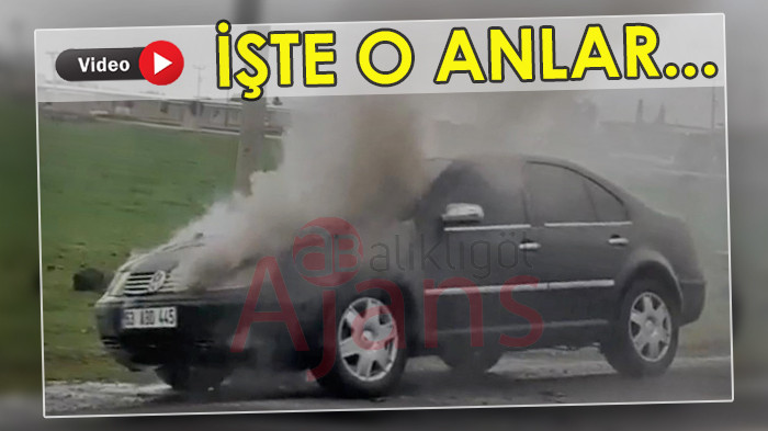 Siverek’te yanan otomobilin görüntüleri ortaya çıktı