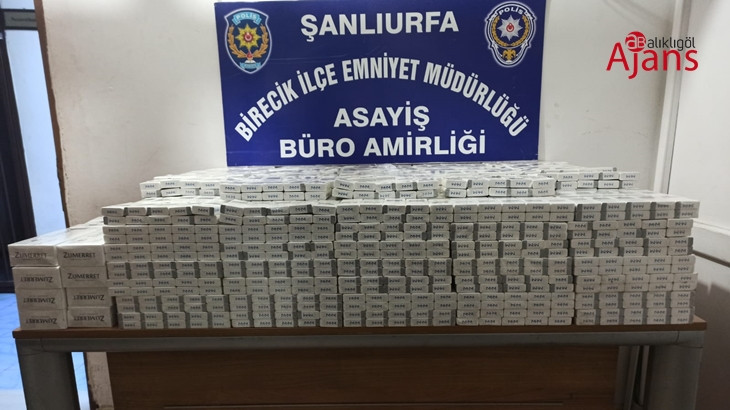 Birecik’te durdurulan araçtan kaçak malzeme çıktı