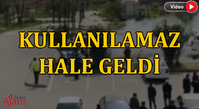 Hastane bahçesinde korku dolu anlar