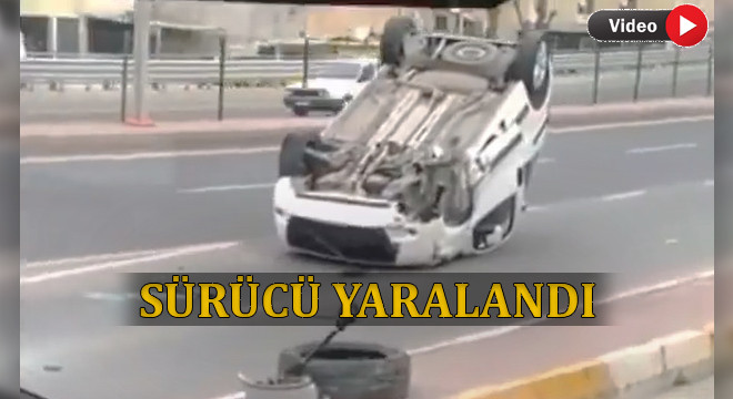 Şanlıurfa’da hafif ticari araç takla attı