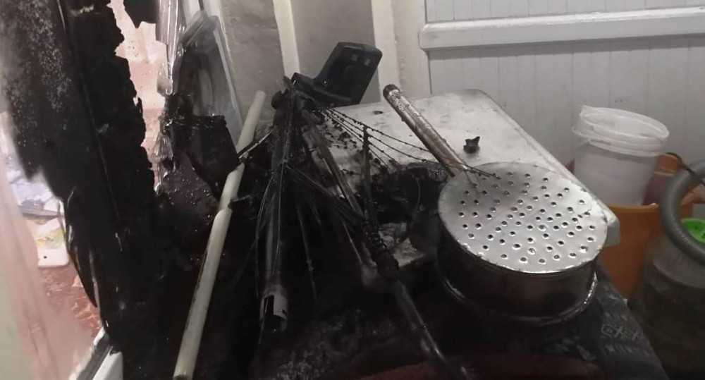 Sigara izmariti yangına neden oldu