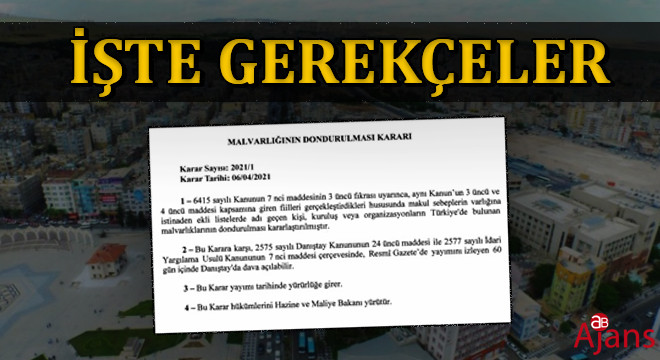 Şanlıurfa'da 13 kişinin mal varlığı donduruldu