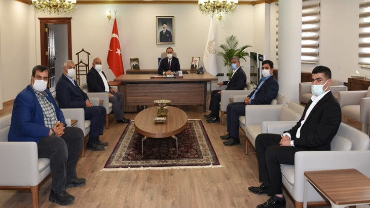 Vali Erin, Bozova muhtarlarını kabul etti