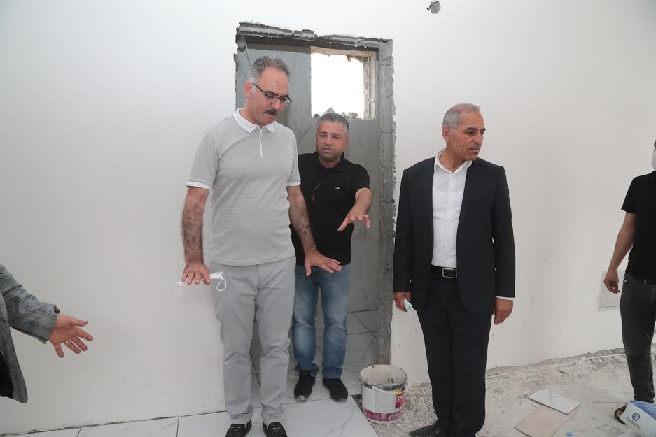 Belediye Başkanı Kuş, muhtar evlerinin inşaatını inceledi