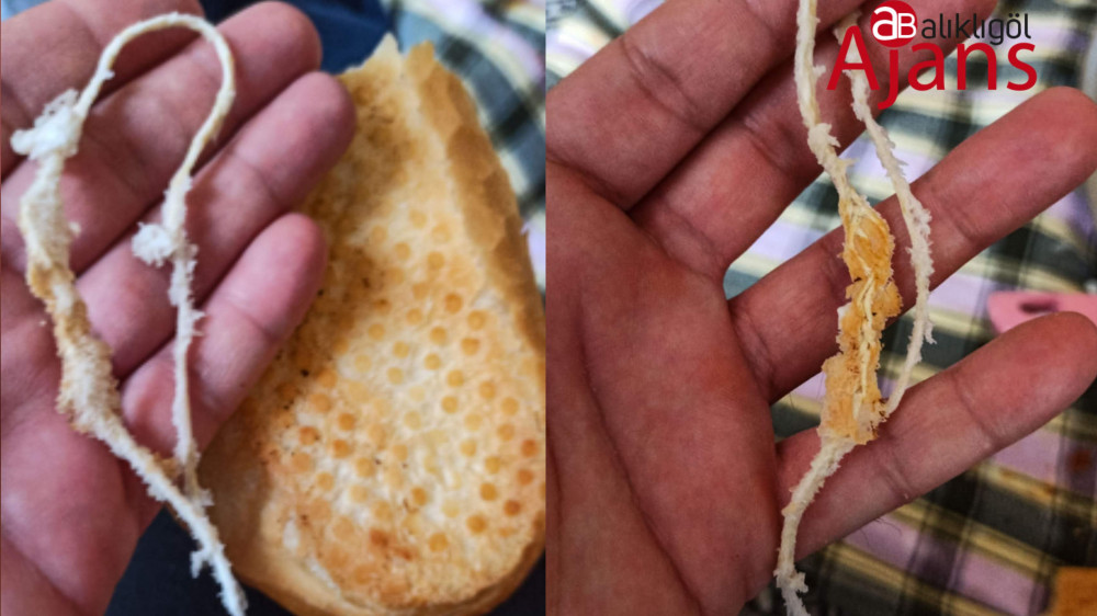 Urfa'da ilginç olay: Ekmeğin içinden bakın ne çıktı
