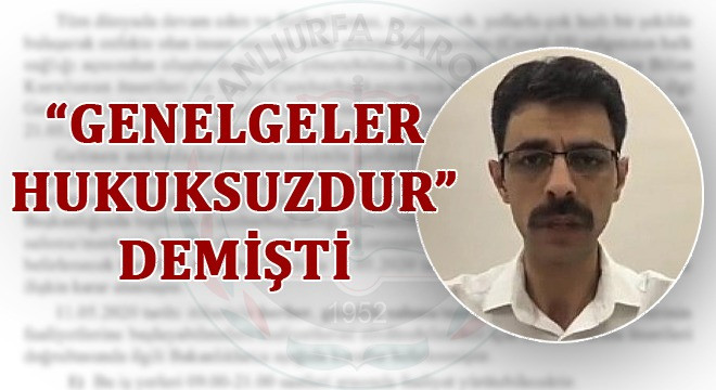 Şanlıurfa Barosu’ndan o savcıya destek