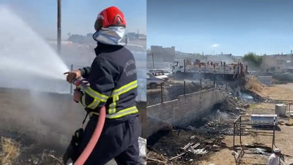 Otoparkta çıkan yangın korkuttu