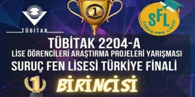 Suruç Fen Lisesi projesiyle Türkiye birincisi oldu