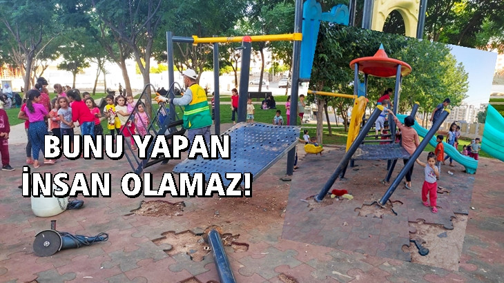 Çocuklar için yapılan oyun gruplarını tahrip ettiler
