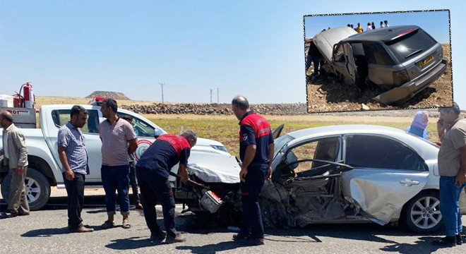 Suruç yolunda otomobiller çarpıştı: Yaralılar var