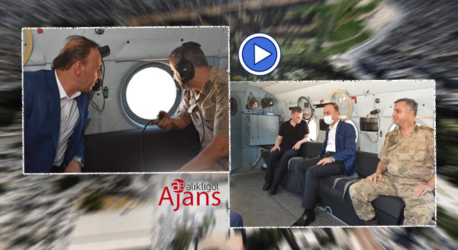 Vali Erin tedbirleri havadan denetledi